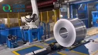 Metal Coil Unbundling robot #coils #steelindustry #coldrolling