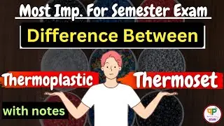 Difference between Thermoplastic and Thermoset || Plastic materials & Polymer science