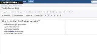 Confluence-Demo: Der Editor
