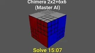 Chimera 2x2+6x6 (Master AI Cube, Chimera 666) Solve 15:07