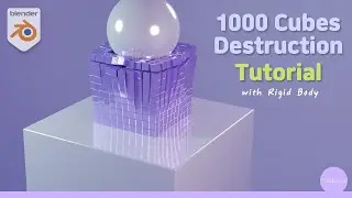 [Blender Tutorial] 1000 Cubes Destruction! Physics Rigid Body, Let's learn the basics. | Codemod