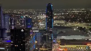 Beautiful view of downtown LA at night
