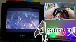 Resident Evil 4 Gameplay on an original Playstation 2 with a Trinitron CRT TV