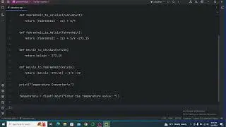 Temperature Conversion using python