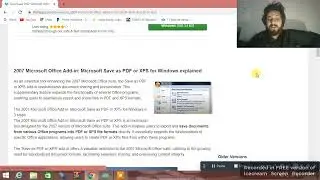 2007 Microsoft || Office Add In || Microsoft Save As PDF || XPS || For Windows ||