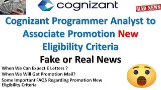 Cognizant PA to A Promotion New Eligibility Criteria | Cognizant Promotions Eligibility Criteria
