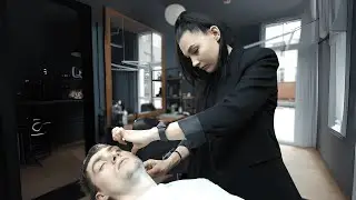 The PERFECT SHAVE Experience with Lady Barber Nastya