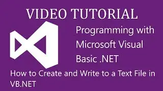 Write Text File VB.NET -: Reading, Writing, and Sorting text files (vb.net)