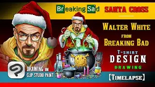 Breaking Sad 😁#BreakingBad #santacross #drawing #วาดรูป #tshirtdesign