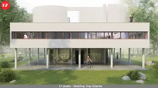 Sketchup Tutorial #11| Sketchup Vray Exterior | Villa savoye - Le Corbusier Cover