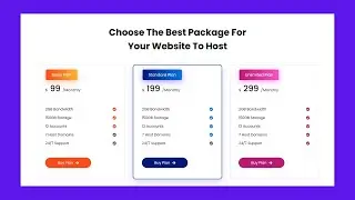 HTML CSS  Pricing Cards  Design Responsive | How to design responsive HTML CSS Pricing Card