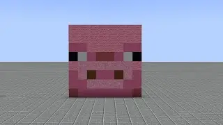 How to build a PIG FACE in Minecraft! (Pixel Art build tutorial) 