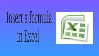 How to Insert a formula in excel and apply it to an entire column or row