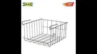IKEA Clip on basket OBSERVATÖR | Floating, hanging Basket for shelve| Space saver | Color grey brown