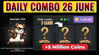 Hamster kombat daily combo 26 june | hamster kombat daily combo today 26 june | daily cipher