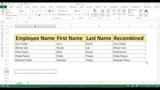 How to separate employees name and recombined it again in excel
