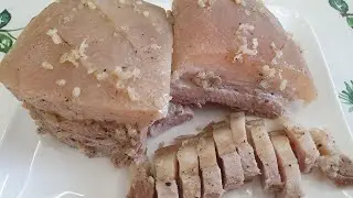 Вареное сало тает во рту... Авторский рецепт!