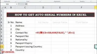 AUTO SERIAL NUMBERS IN EXCEL [ HOW TO GET AUTO FILL SERIAL NUMBERS IN EXCEL ]