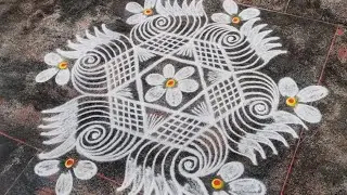Festival rangoli collection 🌺 Lotus kolam 🪷 Traditional muggulu @Vidhyaprabhurangolidesigns