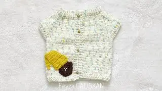Tığ İşi Kolay Bebek  Yeleği / 1 Günde Ördüm