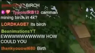 camman casually using birch wood 