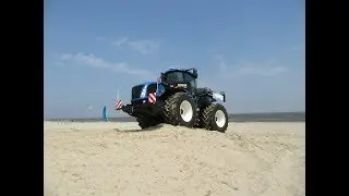New Holland T9 op het strand van Texel - LandbouwMechanisatie Zomertour 2018