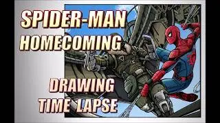 Spiderman Homecoming drawing time lapse