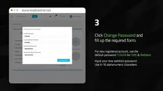 LoadCentral Retailer Guide STEP 1 - Change Password