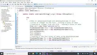 Datainputstream and Dataoutputstream class in Java - CSE1007 - Java Programming