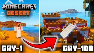100 Days on DESERT WORLD In Minecraft Survival!