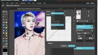 Blend da trắng môi đỏ bằng Photoshop Online