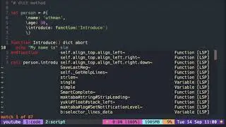 Vimscript Tutorial: Dictionary ( attaching a function )