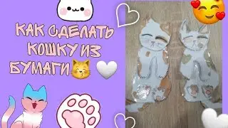 как сделать кошку из бумаги😽 🤍