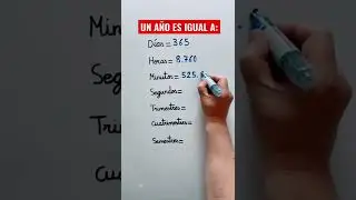 DID YOU KNOW that ONE YEAR IS EQUAL TO…