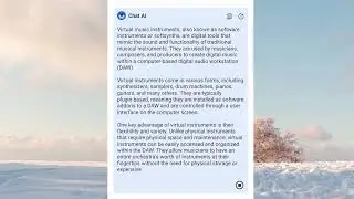 ChatGpt unlocks the power of virtual music instruments
