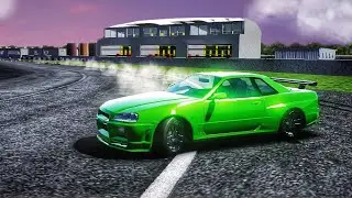 Drifting GTR R34 in Drive Division