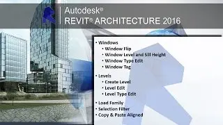 Windows, Levels& Load Family -Revit "Arabic Tutorial " Lecture 2,, شرح  ريفيت  معماري للمبتدئين