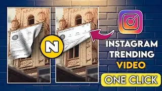 Instagram trending Unroll the curtain Poster Editing / Noizz App / 
