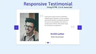 Responsive testimonial using HTML, Css and Swiper JS.