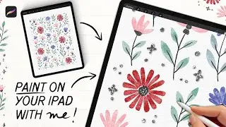 Beginner-friendly watercolor flowers in PROCREATE 🌷 (digital watercolor painting on your iPad!)