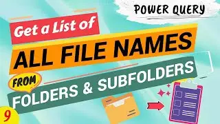 Get a List of File Name from Folder & Subfolder | How to extract list of file name from folder