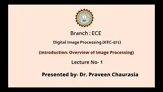Digital Image Processing | Introduction: Overview of Image Processing | AKTU Digital Education