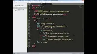 Creación de una tabla sencilla en PHP