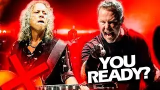 JAMES HETFIELD REACTION WHEN KIRK HAMMETT FORGETS TO CHANGE GUITAR LIVE (2023) 