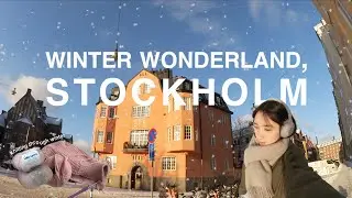 first proper snow fall in Stockholm☃️✨knitting/crocheting(haul), seeing friends & working
