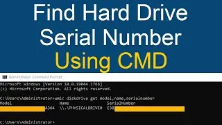 Find hard drive Serial number on your pc with | Command Prompt
