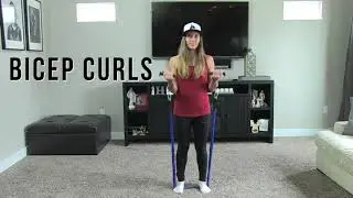 Bicep Curls with Resistance Bands