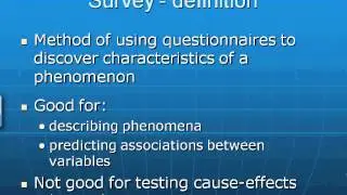 types of surveys
