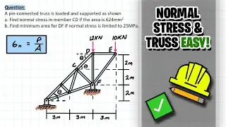 Let's find the Normal Stress in Truss Members!