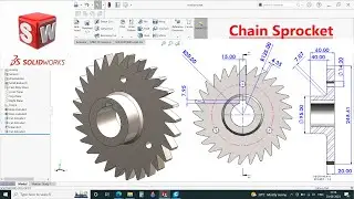 ✅How to make Chain Sprocket in Solidworks | Solidworks tutorial